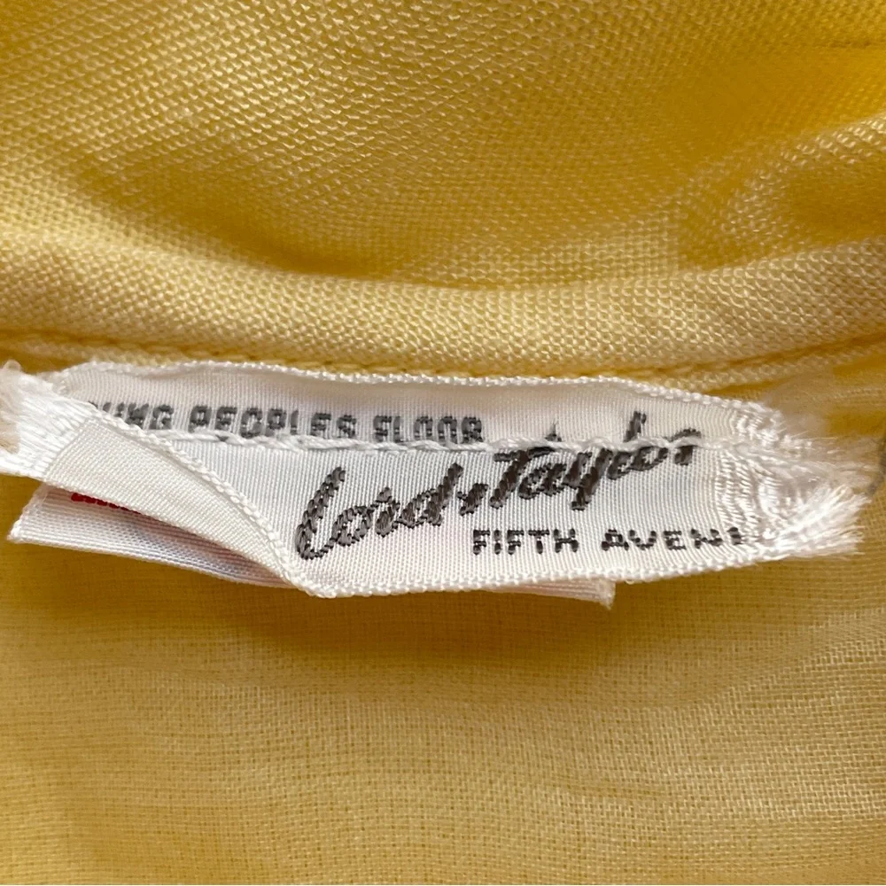 Vintage Youngland Baby Girl Swing Coat Jacket Yellow Heirloom Sz 12-18 Months